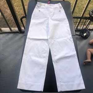 Spanx high waisted White wide leg jeans with a relaxed fit